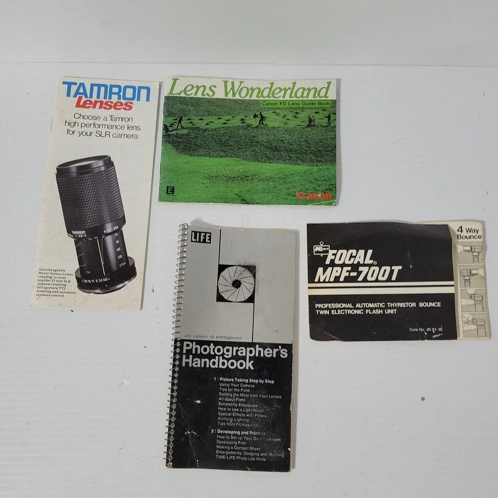 Canon Lens Wonderland FD Lens Guide Book and More Photography Pamphlets‎